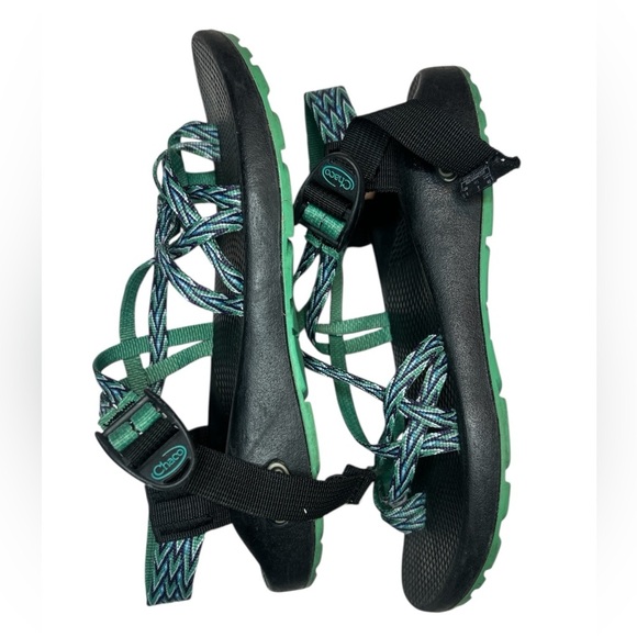 Chaco Women's Sandals - Black and Green - Picture 5 of 9